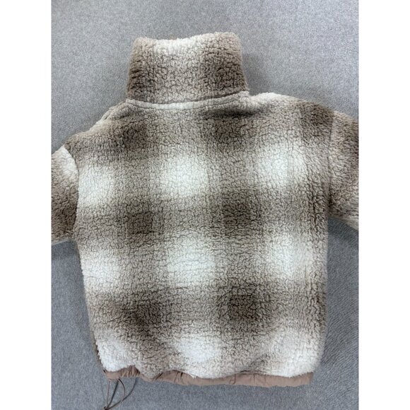 Abercrombie & Fitch Soft Collection Sherpa 1/2 Zip Pullover (Women's Medium) Tan - Picture 12 of 12
